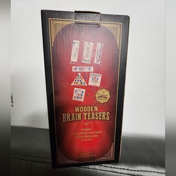 Set of 7 Wooden Brain Teasers - Happy Hour The Original Fun Workshop - Picture 1 of 3
